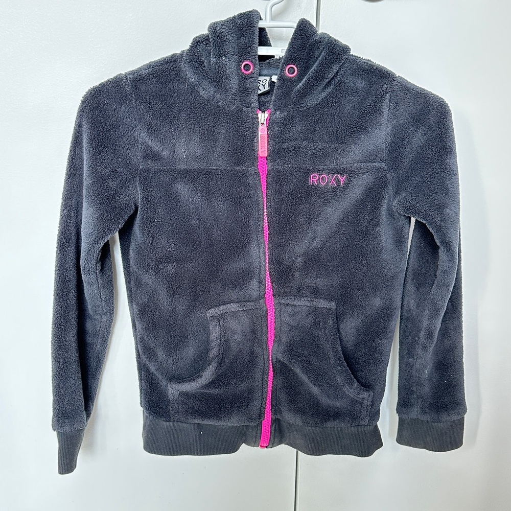 Roxy Fleece Zip Sweater - Girls Size 10